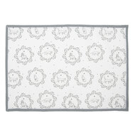 Clayre & Eef | Placemats Set van 6 Wit Grijs 48x33 cm | LGC40