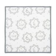 Clayre & Eef | Servetten Katoen Set van 6 Wit Grijs 40x40 cm | LGC43
