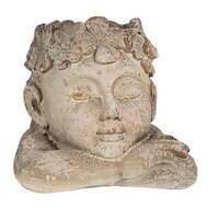 Clayre & Eef | Bloempot Binnen Grijs 20x20x19 cm | 6MG0038