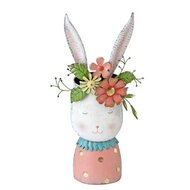 Clayre & Eef | Bloempot Wit Roze 29x19x62 cm | 5Y1214
