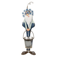 Clayre &amp; Eef   | Decoratie Beeld Kabouter Blauw Wit 19x18x67 cm | 5Y1221