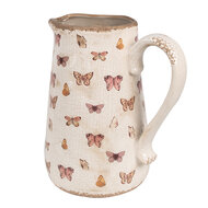 Clayre & Eef | Decoratieve Schenkkan Beige Roze 21x15x23 cm | 6CE1663L