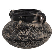 Clayre & Eef | Bloempot Binnen Grijs ø 21x13 cm | 6CE1710