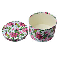 Clayre & Eef | Hoedendoos Set van 3 Roze Wit ø 26x15 / ø 22x15 / ø 19x14 cm | 65455