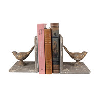 Clayre & Eef | Boekensteunen Set van 2 Grijs Goudkleurig 26x15x15 cm | 65381