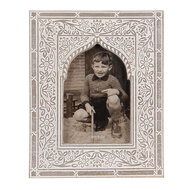 Clayre & Eef | Fotolijst Wit Bruin 18x1x23 cm / 10x15 cm | 2F1095