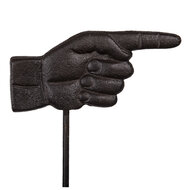 Clayre & Eef | Tuinsteker Hand Bruin 18x1x88 cm | 5Y0925