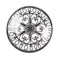 Clayre &amp; Eef   | Deurknop Zwart Wit &oslash; 3x2 cm | 61887