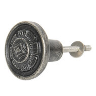 Clayre & Eef | Deurknop Grijs ø 4x4 cm | 64160