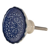 Clayre & Eef | Deurknop Blauw ø 4x4 cm | 64481