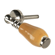 Clayre & Eef | Deurknop Geel 2x2x6 cm / S4 cm | 64772