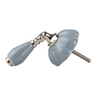 Clayre & Eef | Deurknop Grijs 4x8x6 cm / S3 cm | 64778
