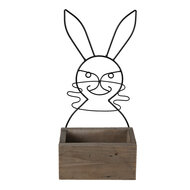 Clayre & Eef | Bloempot Binnen Bruin 20x13x10/44 cm | 64818