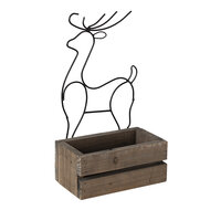 Clayre & Eef | Bloempot Binnen Bruin 23x13x10/40 cm | 64819
