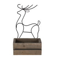 Clayre & Eef | Bloempot Binnen Bruin 23x13x10/40 cm | 64819