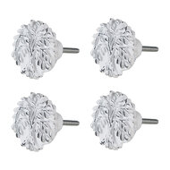 Clayre & Eef | Deurknop Wit ø 4x3 cm / S3 cm | 64892