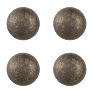Clayre &amp; Eef   | Deurknop Set van 4 Bruin &oslash; 2x3 cm / S3 cm | 64893