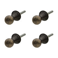 Clayre &amp; Eef   | Deurknop Set van 4 Bruin &oslash; 2x3 cm / S3 cm | 64893