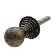 Clayre &amp; Eef   | Deurknop Set van 4 Bruin &oslash; 2x3 cm / S3 cm | 64893