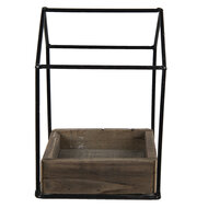 Clayre & Eef | Decoratie Bloempot Binnen Bruin 15x15x23 cm | 64967