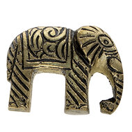 Clayre & Eef | Deurknop Olifant Goudkleurig 4x3x3 cm | 64987