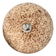 Clayre &amp; Eef   | Deurknop Bruin Beige &oslash; 4x4 cm / S3 cm | 65056