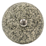 Clayre &amp; Eef   | Deurknop Zwart Wit &oslash; 4x3 cm / S3 cm | 65057