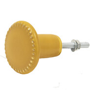 Clayre & Eef | Deurknop Geel Goudkleurig ø 4x3 cm / S3 cm | 65065