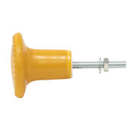 Clayre & Eef | Deurknop Geel Goudkleurig ø 4x3 cm / S3 cm | 65065