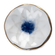 Clayre & Eef | Deurknop Blauw Wit ø 4x3 cm / S4 cm | 65202