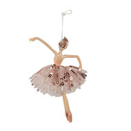 Clayre & Eef | Decoratie Hanger engel Roze 11x2x15 cm | 65265