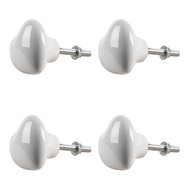 Clayre & Eef | Deurknop set van 4 Wit ø 4x3/6 cm | 65293