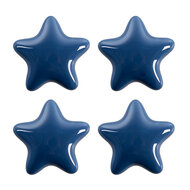 Clayre & Eef | Deurknop set van 4 Blauw ø 4x3/6 cm | 65297