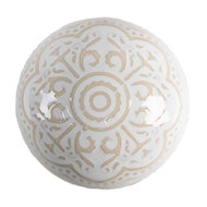 Clayre & Eef | Deurknop set van 4 Beige ø 4x3/6 cm | 65304