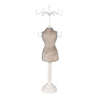 Clayre &amp; Eef   | Sieradenhouder Beige &oslash; 12x39 cm | 65311