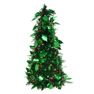 Clayre & Eef | Kerstdecoratie Kerstboom Groen Rood ø 21x50 cm | 65509