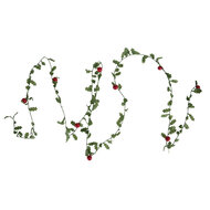 Clayre & Eef | Decoratie slinger kerst Groen Rood 300 cm | 65522