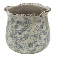 Clayre & Eef | Bloempot Binnen Beige, Grijs ø 18x17 cm | 6CE0870L