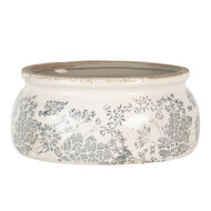 Clayre & Eef | Bloempot Binnen Grijs, Beige ø 20x8 cm | 6CE1254M
