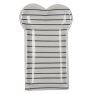 Clayre & Eef | Servies Ontbijtbord Wit 10x17x2 cm | 6CE1362