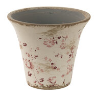 Clayre & Eef | Bloempot Binnen Roze, Beige ø 12x11 cm | 6CE1418
