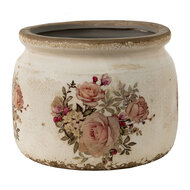 Clayre & Eef | Bloempot Binnen Roze, Beige ø 15x13 cm | 6CE1419M