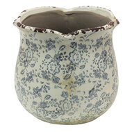 Clayre & Eef | Bloempot Binnen Grijs Beige ø 17x16 cm | 6CE1455L