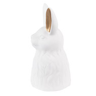 Clayre & Eef | Decoratie beeld Konijn Wit, Goudkleurig 11x11x21 cm | 6CE1525