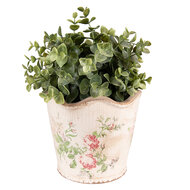 Clayre & Eef | Bloempot Binnen Roze, Beige ø 18x17 cm | 6CE1537L