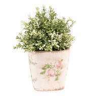 Clayre & Eef | Bloempot Binnen Roze, Beige 16x16x16 cm | 6CE1540L