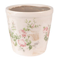 Clayre & Eef | Bloempot Binnen Roze Beige ø 17x16 cm | 6CE1544L