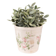 Clayre & Eef | Bloempot Binnen Roze Beige ø 17x16 cm | 6CE1544L
