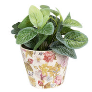 Clayre & Eef | Bloempot Binnen Roze, Beige ø 12x10 cm | 6CE1562XS
