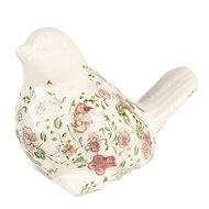 Clayre &amp; Eef   | Decoratie beeld Vogel Roze 19x11x14 cm | 6CE1567L